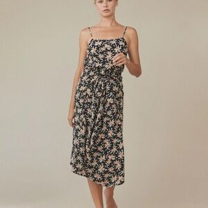 Acacia Alisa Black Floral Midi Dress
